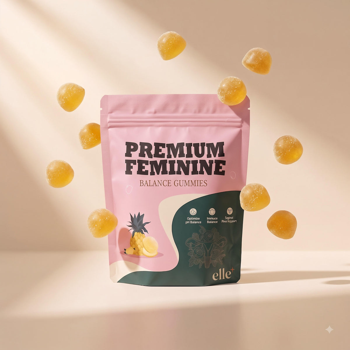 Gummies Probiotiques Ananas — Équilibre Féminin