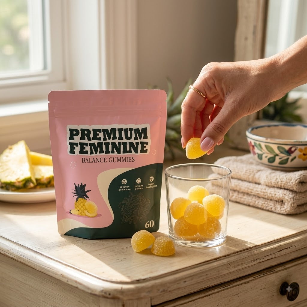 Gummies Probiotiques Ananas — Équilibre Féminin